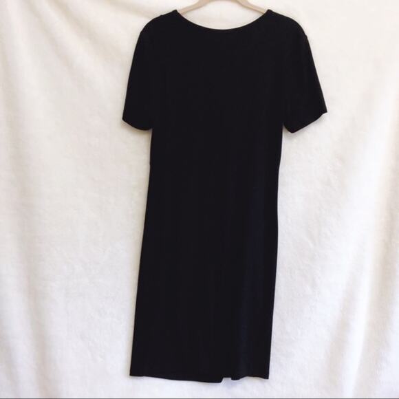Lea & Viola Black Knotted Front T-Shirt Dress - Picture 6 of 7